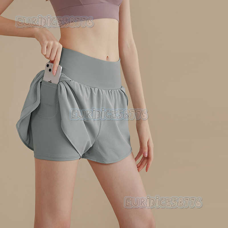 2025 New Antiexposure Sports Shorts for Women Quickdry Running Training Fitness Shorts Highwaist Yoga Shorts Hot Pants Summer H250825 L5DR