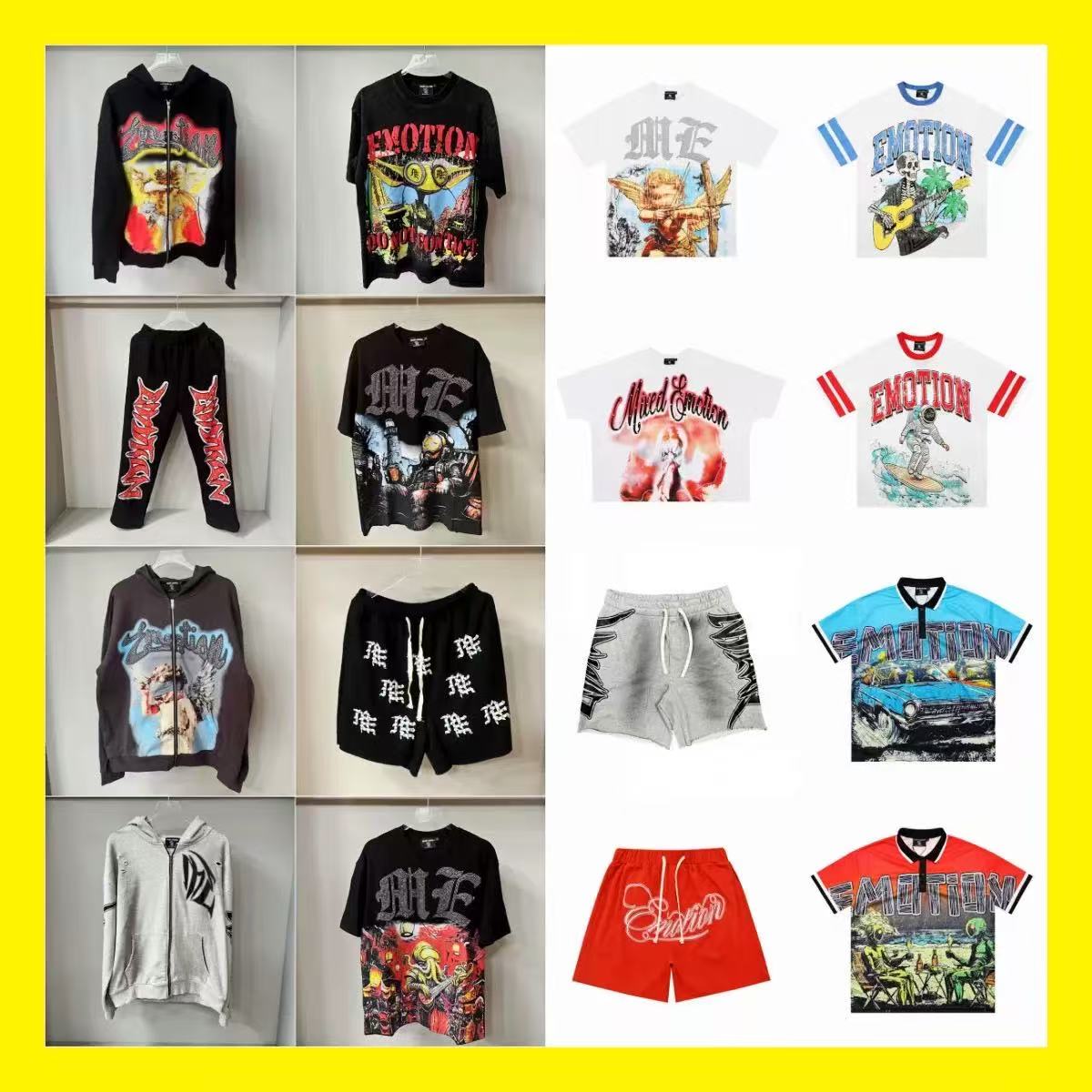 MIXED EMOTION tshirt designer t shirts short sleeve shirt Men Women High Quality Streetwear Hip Hop Fashion T Shirt shirt classic graphic tee us r size S-XL 85ok