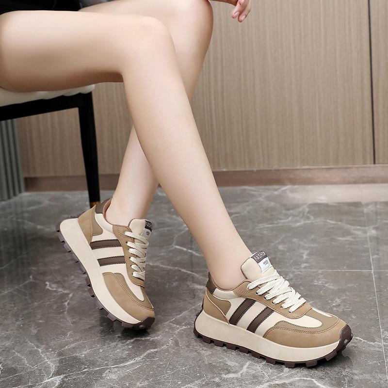 designer shoes 2025 Fashionable four-season thick-soled height-increasing student trendy shoes non-slip and comfortable women's sports shoes