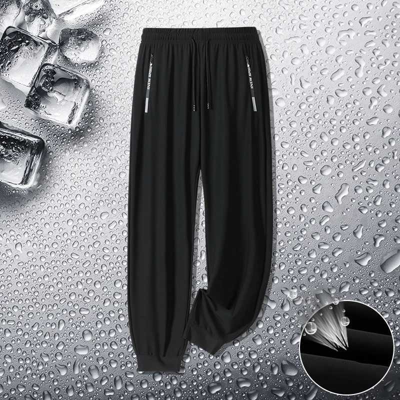 Summer Men Casual High End Ice Silk Pants Sports Pants QuickDrying Mens Trousers Sweatpants Male Elastic Plus Size 8xl 7xl 6xl W250826