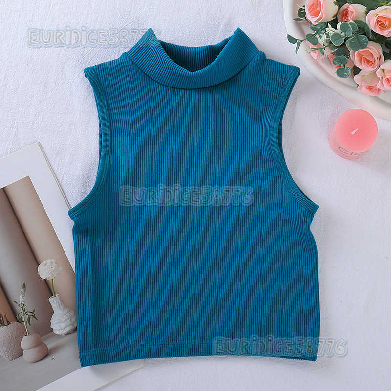 New Seamless Ribbed High Neck Sports Vest Full Coverage Vertical Stripes Running Fitness Yoga Top Quickdry Women H250825