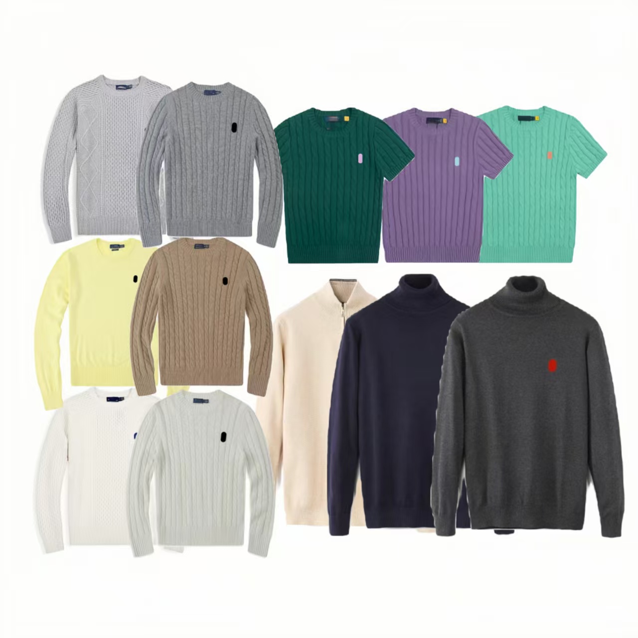 Classic Coat Fashion multiple colors Sleeves Woman Winter Long Sleeve Sweater Pullover Summer Sweaters Designer Mens Wool Casual High Shirts Baggy Jumper FH