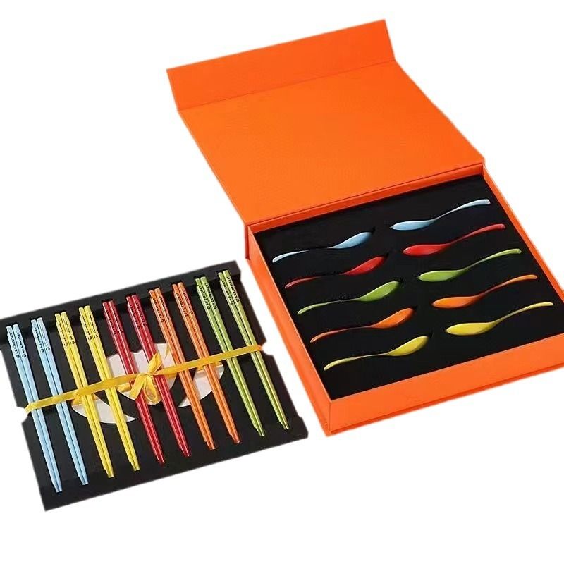 Luxury Designer Set of 20 Colorful Ceramic Macaron-Inspired Spoons with Elegant Packaging - Perfect Kitchen Accessory