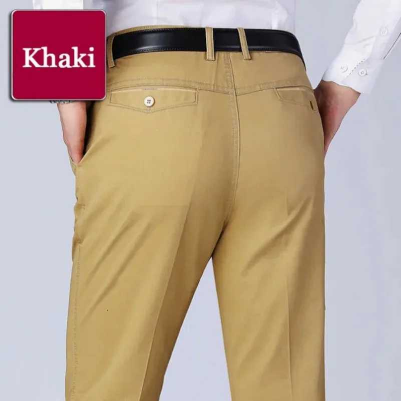 Mens Summer Thin Pants Classic Casual 00 Cotton Business Fashion Stretch Solid Comfortable Elastic Straight Trousers KOACUS W250826