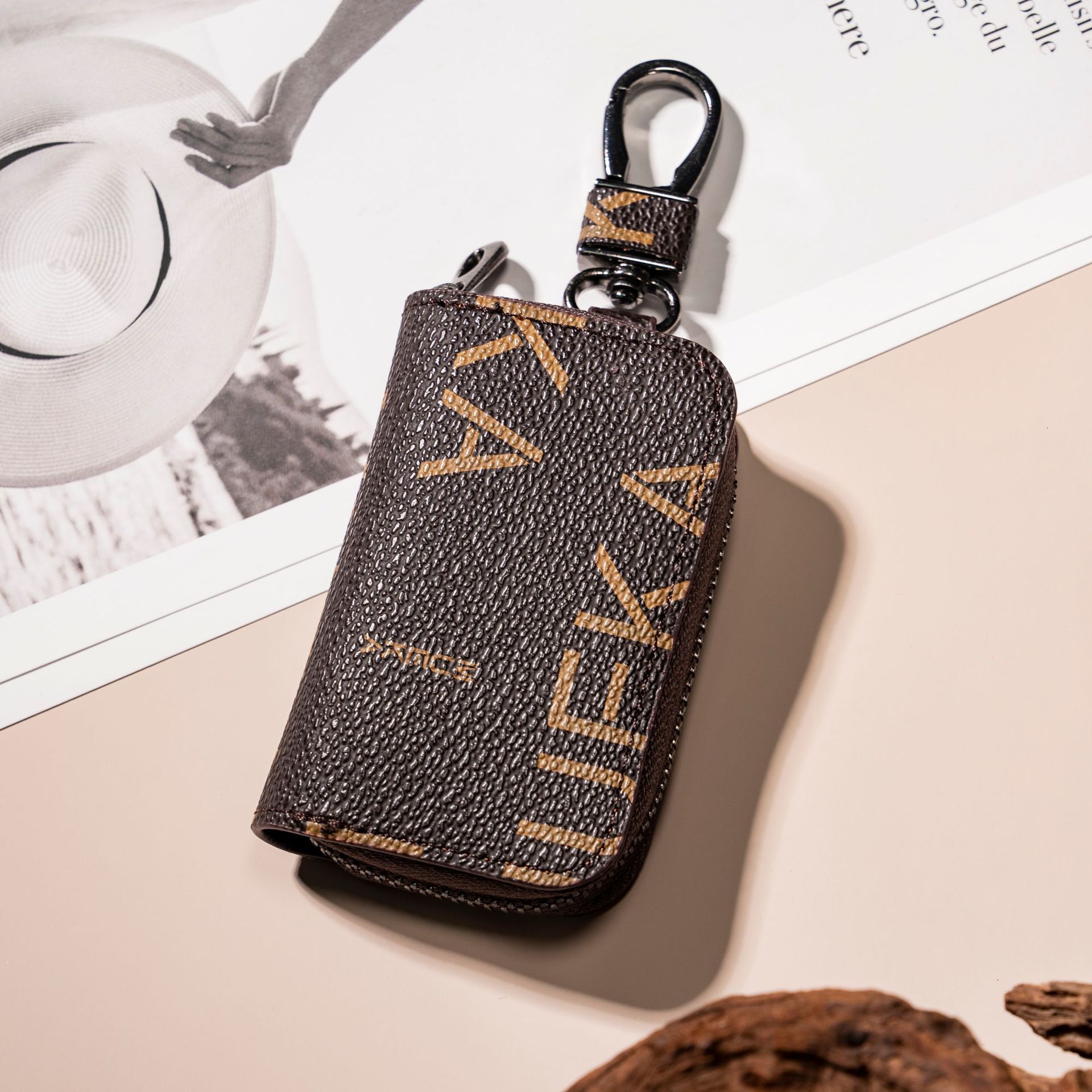 designer jewelry New Korean Style Business Carbon Fiber Pattern Car Key Case Zipper Fashion Protective Cover Universal Model