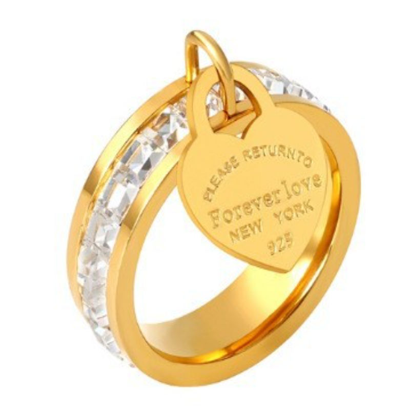 luxury ring Designer jewelry collection women man 925 pure silver ring Suitable for festival gifts and weddings High-end Round ring with heart-shaped 