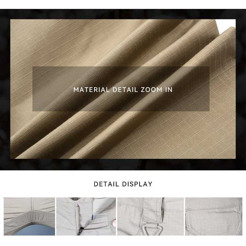 New Mens Tactical Pants Multiple Pocket Elasticity Military Urban Commuter Tactical Trousers Men Waterproof Cargo Pants 6XL W250826