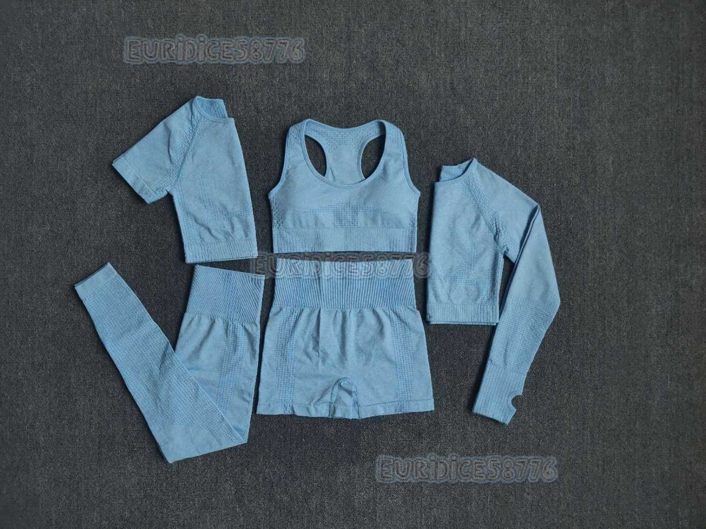 Sexy Fitness Suit Hip Lifting Yoga Short Sleeve Shorts Long Sleeve Sports Five Piece Suit H250825