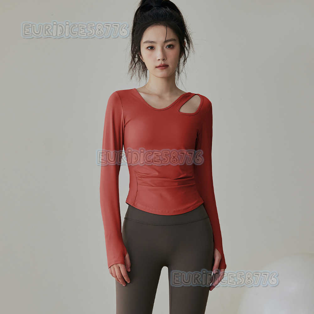 Yoga Clothes for Women Autumn and Winter Style with Chest Pads Slimming Long Sleeve Sports Top Set for Running Pilates Training and Fitness H250825