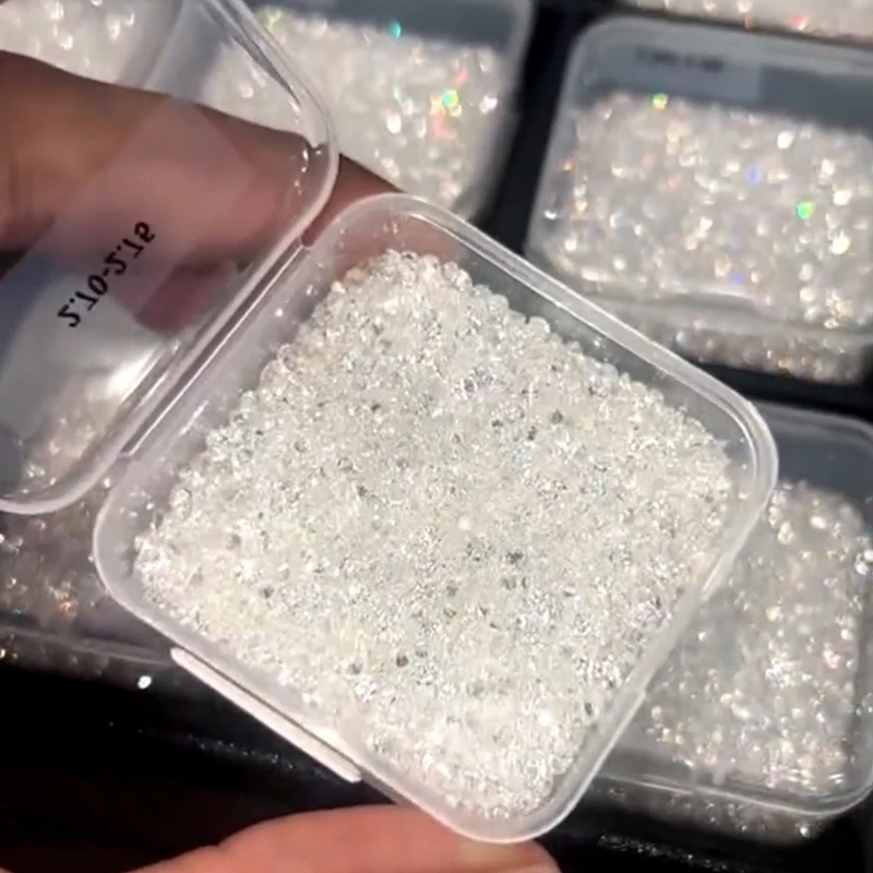 Melee lab grown diamond CVD HPHT DEF VVS Small diamond 0.8mm 1mm 1.5mm 2mm 3mm Side diamond wholesale Tiny diamond side stone