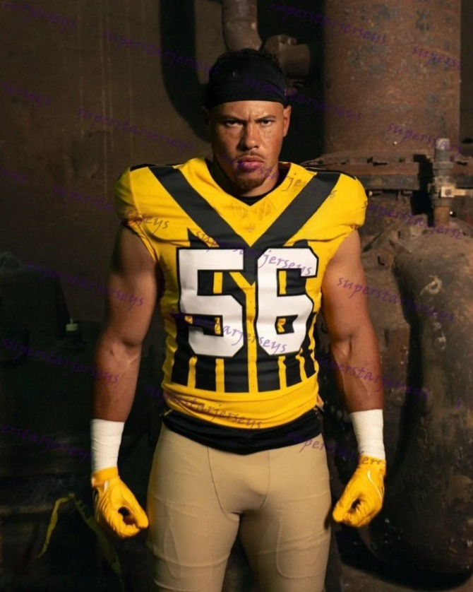 Custom 1933 Throwback Jerseys Aaron Rodgers Jack Sawyer Will Howard DK Metcalf Watt Football Patrick Queen Joey Porter Jr Franco Polamalu Fitzpatrick 