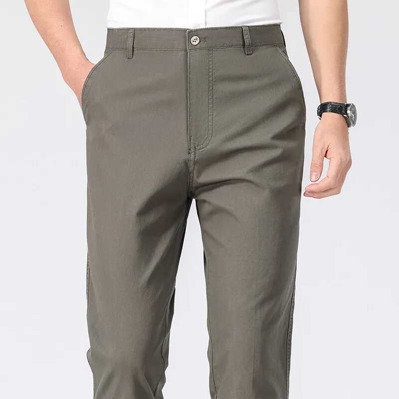 Mens Chino Pants Business Casual Dress Pants Spring Summer Autumn Trousers Lightweight Comfy Pants with Pockets W250826