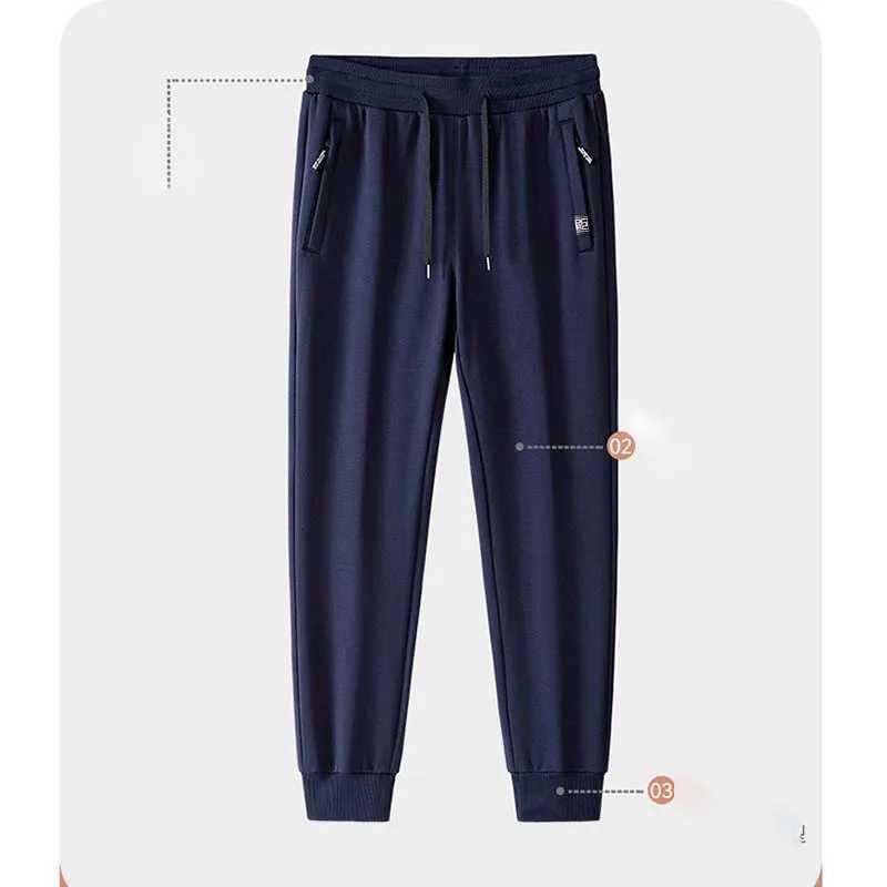 Spring and Autumn Solid Color New Sports Pants Men Loose Bunched Feet Leisure Pants Plus Size Pants W250826