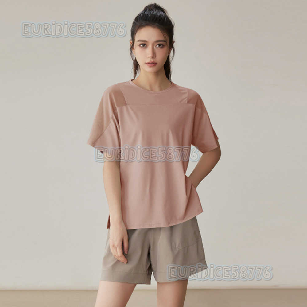 Loose Breathable Sports Tshirt Women Short Sleeve Running Coverup Quickdry Fitness Clothing Set Yoga Top Summer Thin Style H250825