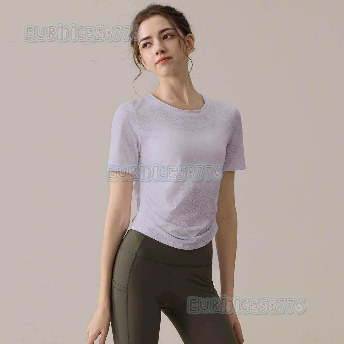 Highend Yoga Wear for Women Waistslimming Slimming Breathable Quickdry Sports Top Running Shortsleeve Tshirt Fitness Wear Coverup H250825