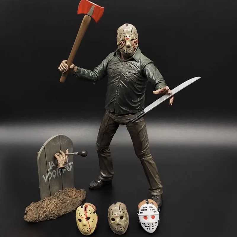 Designer Friday The 13th Jason Action Figure Jason Figurine Anime Peripheral Toys 7Inch Movie Model Ornament Halloween Gift for Kids G250826
