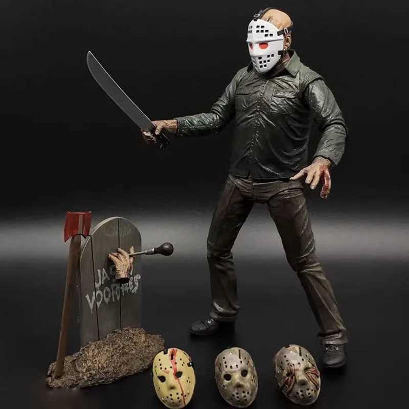 Designer Friday The 13th Jason Action Figure Jason Figurine Anime Peripheral Toys 7Inch Movie Model Ornament Halloween Gift for Kids G250826