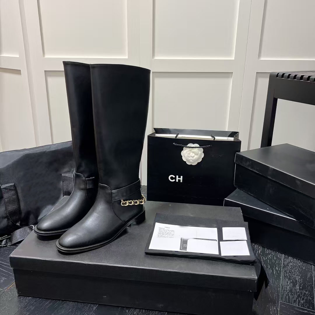 2025 Designer boots women's CC Long boots fashion and luxury women's short boots Autumn-winter women's riding boots and motorcycle boots