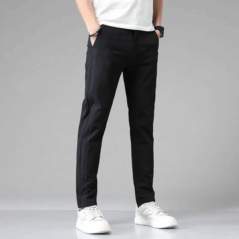 New Spring Summer Ultrathin Mens Stretch Slim Straight Casual Pants High Quality Fashion Breathable Golf Sports Trousers W250826
