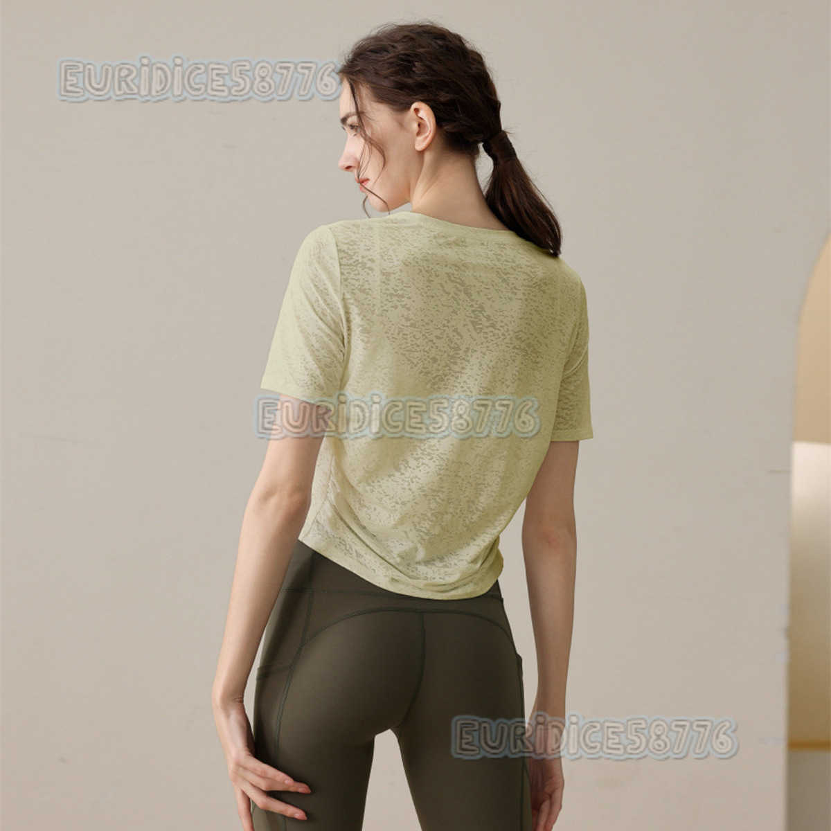 Highend Yoga Wear for Women Waistslimming Slimming Breathable Quickdry Sports Top Running Shortsleeve Tshirt Fitness Wear Coverup H250825