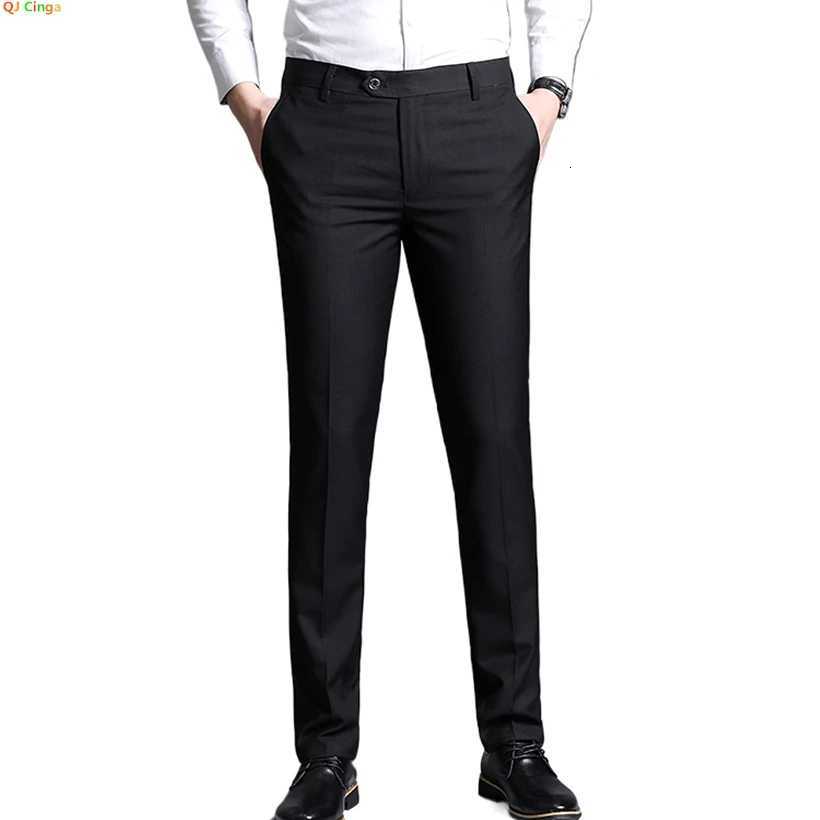 Black Mens Suit Pants Suitable for Business OfficeInterviewTrousers Gray Blue Burgundy NonIroning Treatment Process W250826