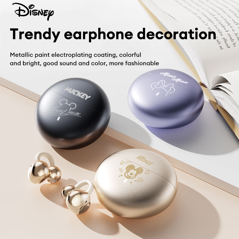 Disney True Wireless Bluetooth Earphones Q87 Bone Conduction Concept Headphones Gaming Low-Latency Earbuds Directional Sound Transmission