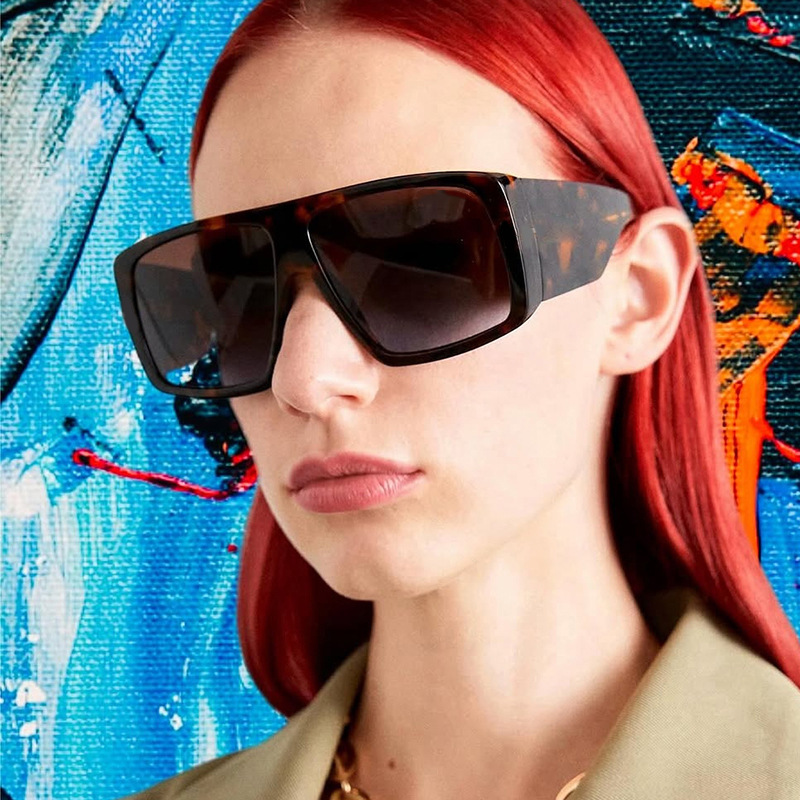 2025 Retro Square Sunglasses for Women Over sized Vintage Frame UV Protection Hip Hop Shades