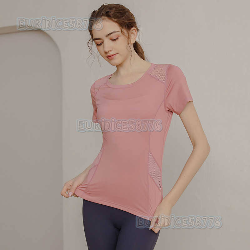 Fitness Clothes Womens Shortsleeved Tshirt Quickdrying Breathable Sports Top Running Fitness Training Tightfitting Yoga Suit Summer Thin H250825