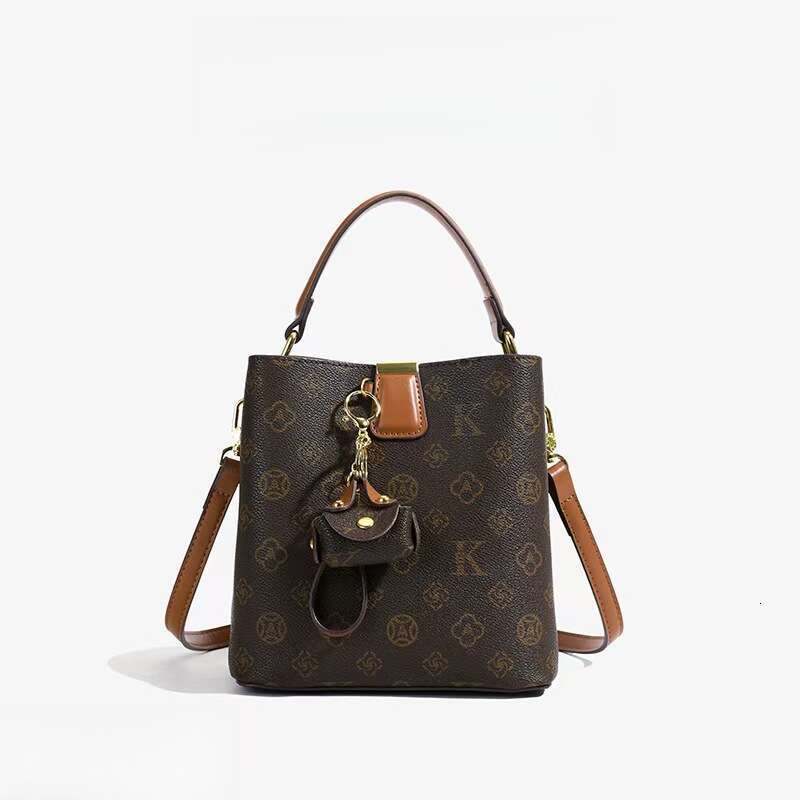 Designer Bag Luxury Bag Women's Color-Block Shoulder Bag Bucket - Style Crossbody Shoulder With Print, Fashionable Basket Design Daily Use