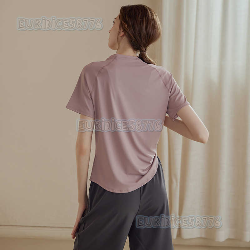 Loose Quickdry Sports Top for Women Short Sleeve Tshirt Yoga Wear Breathable Running Training Slimming Summer Fitness Wear H250825