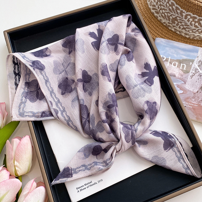 K1718 Women's Bohemian Scarf Cotton Linen Wrap Shawl Ethnic Print Vintage Style Scarf for Women Travel Beach Oversized