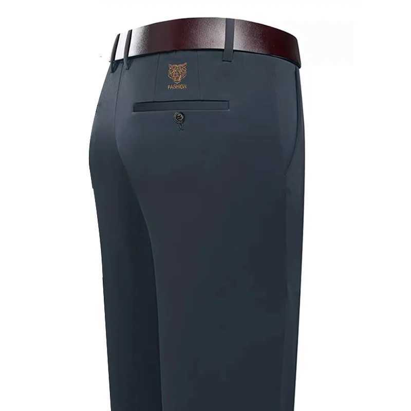 2942 Mens Summer Thin Fashion Business Casual Suit Pants Long Pants Mens Elastic Straight Sleeve Formal Pants Plus Size W250826