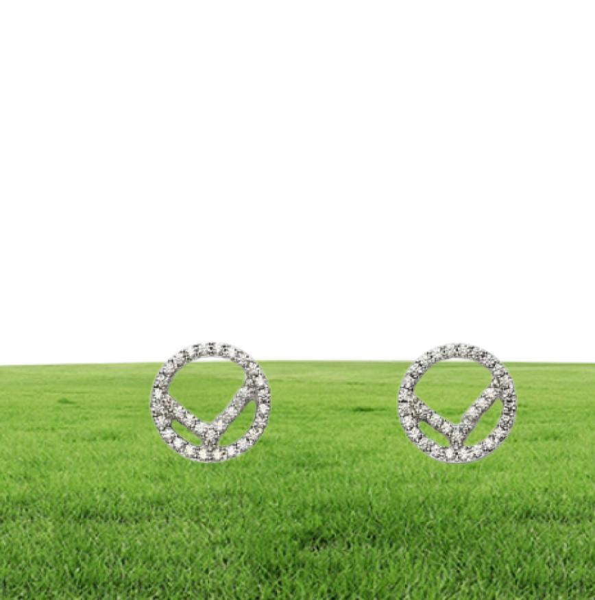 High Quality Silver Hoop Earrings Designers Diamond Earrings Studs F Earring 925 Silver For Women Lovers Gift Luxury Jewelry Box N7185253