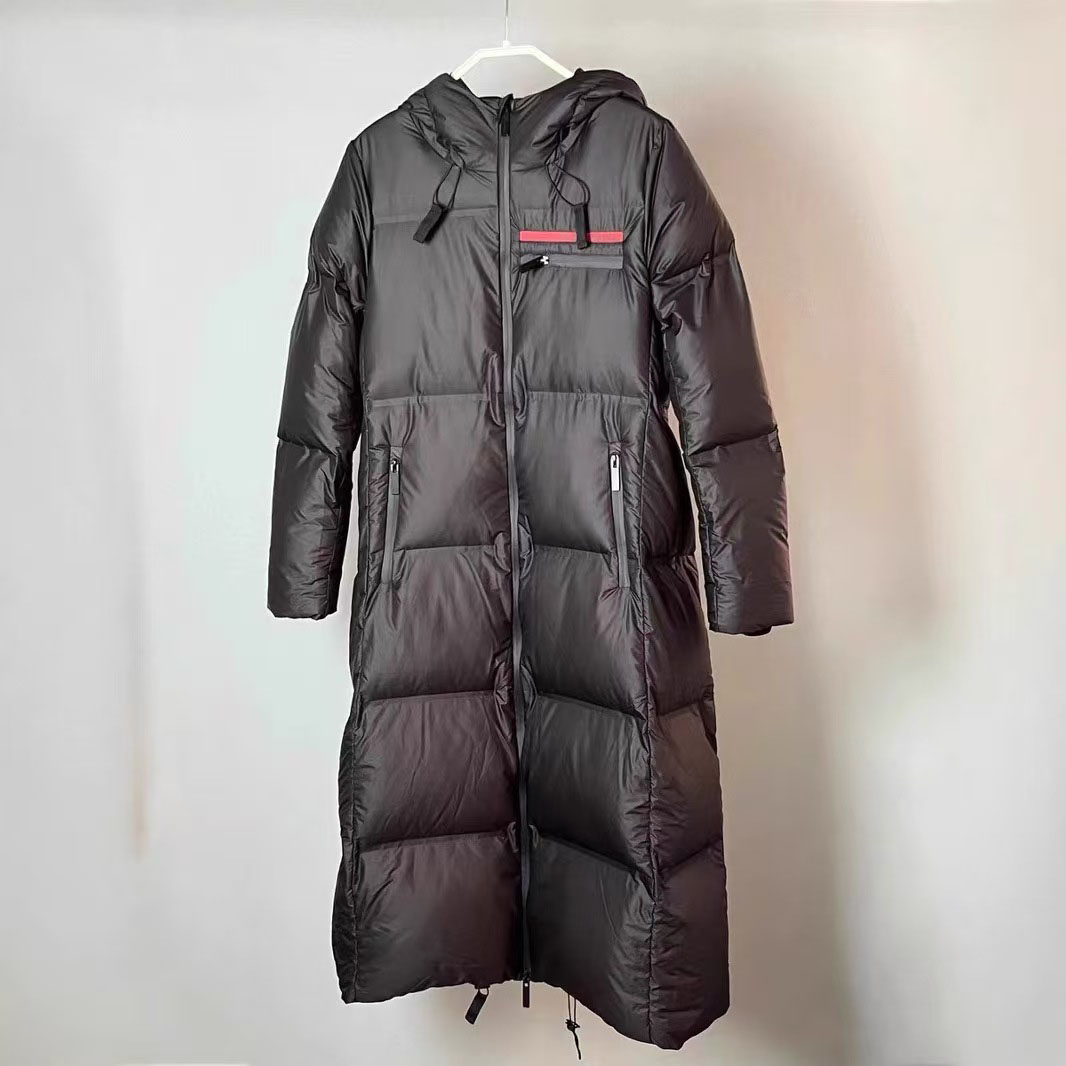 Womens Down Jackets Parkas Long SLeeve Hooded Windbreaker Outwears For Lady Slim Style Jacket With Zippers Patterns Clothing Coats Size S-L