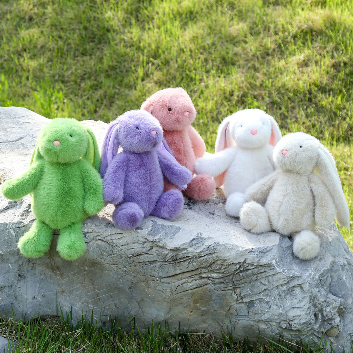 Cute Nini rabbit plush soft soothing toy bunny bed pillow girl holiday gift Y260128