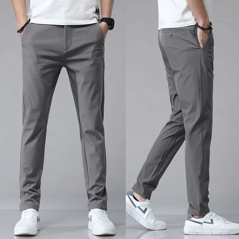 5 Colors Spring Summer Ultrathin Mens Stretch Slim Straight Casual Pants High Quality Fashion Breathable Golf Sports Trousers W250826