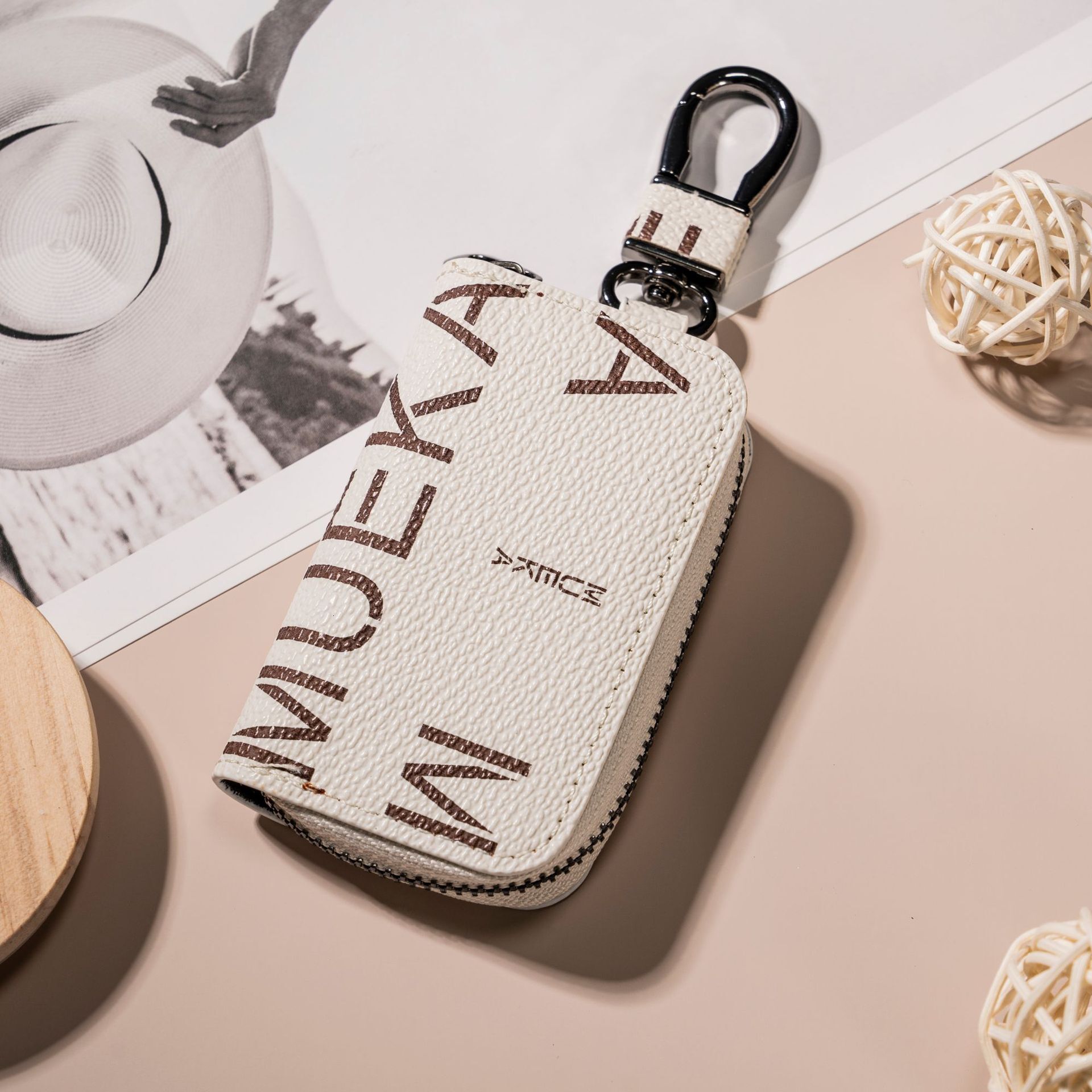 designer jewelry New Korean Style Business Carbon Fiber Pattern Car Key Case Zipper Fashion Protective Cover Universal Model