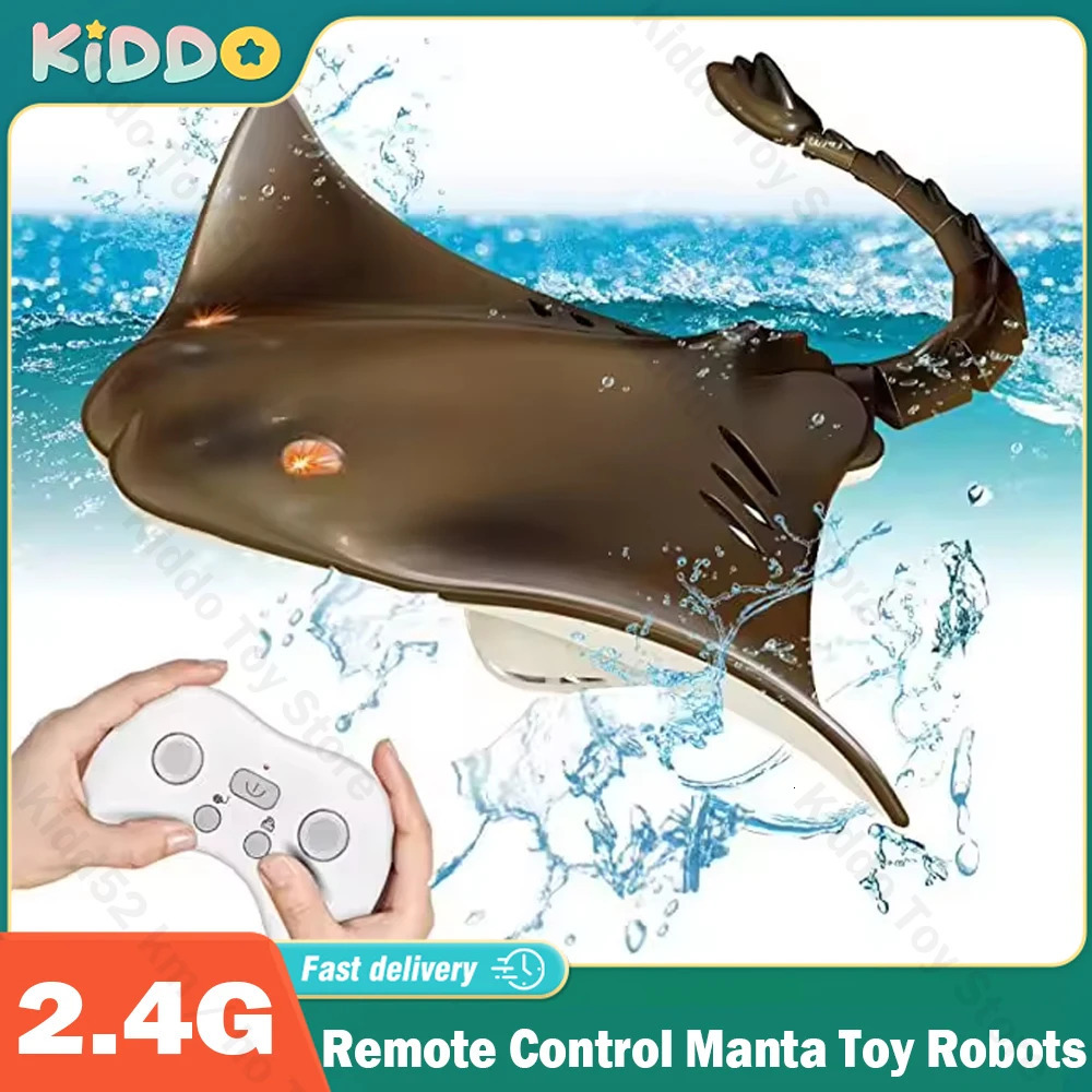 Remote Control Shark Toy Robots RC Animals Manta 2.4G Electric Sharks Children Kids Toys for Boys Swimming Pool Water Boat Ship 250825