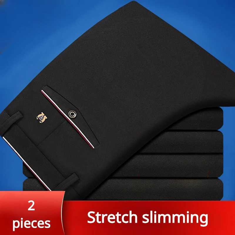 Classic Black Mens Office Dress Pants for Business Formal Fashionable Slim Fit Mens Suit Pants Casual Trousers Plus Size 2840 W250826