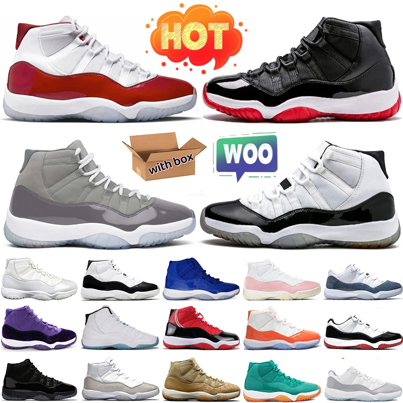 Designer Basketball Shoes 11s Sneaker Trainer Womem Men Grey Red White Black Pink Blue Outdoor Low Sports
