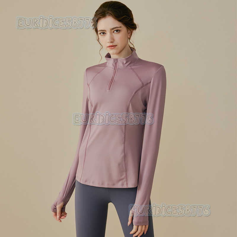 Half Zipper Yoga Clothes Women Sports Top Slimming Quick Dry Long Sleeve Running Training Autumn Winter Fitness Clothes Coat H250825