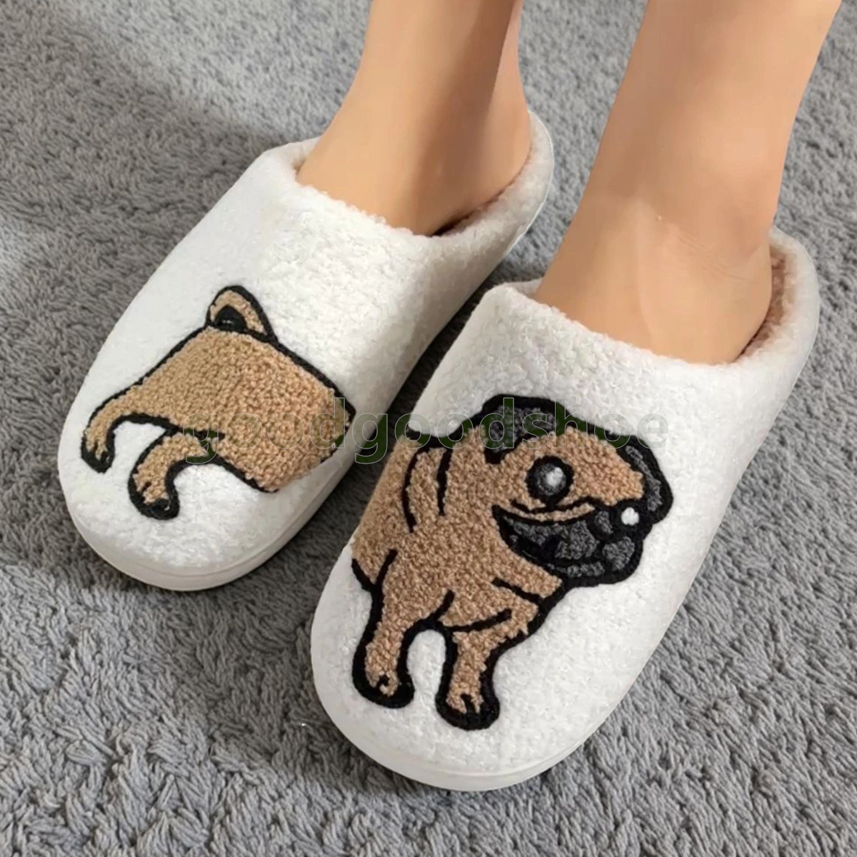cute warm winter designer slides soft comfortable slippers mens womens cotton animal cartoon cozy house indoor shoes size 36-45