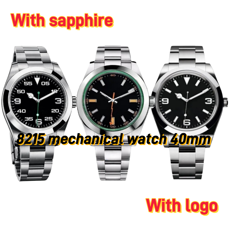 Mens Watch 40mm Designer Watches High Quality 8215 Automatic Mechanical Watch for Man Air-King Luminous Waterproof montre de luxe with box