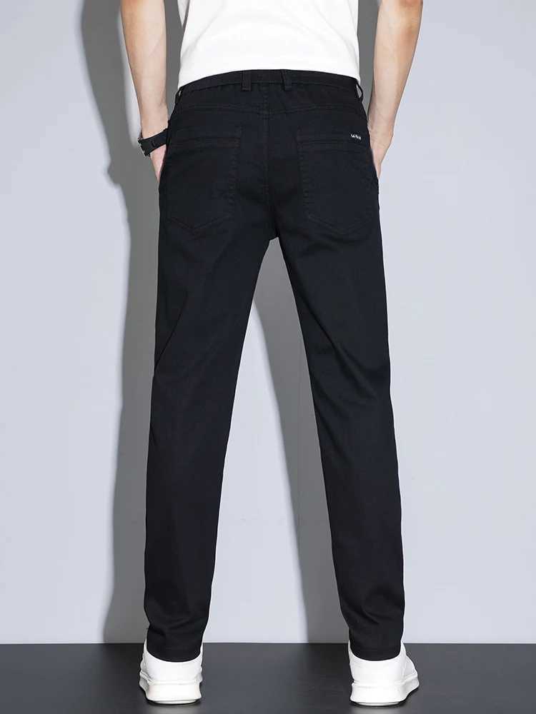 2025 New Mens Casual Pants Spring Summer Thin Business Straight Cotton Stretch Classic Work Trousers Korean Brand Clothing W250826