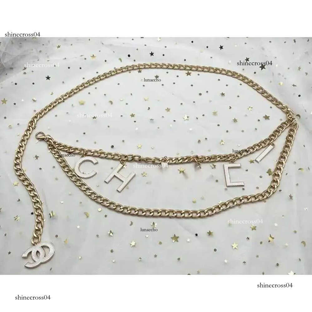 cc belt Designer Waist Chain Belts Luxury Gold Waistband Diamond Letters Chain Belt for Women Casual Dress Fashion Accessories Ladies chan belt 96f