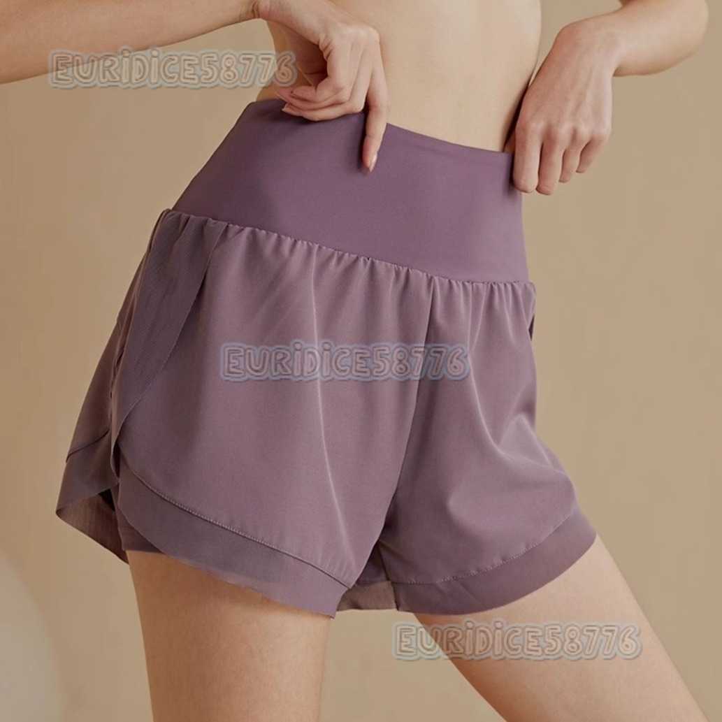 2025 High Waist Quickdry Sports Shorts for Women Antiexposure Loose Breathable Professional Running Yoga Fitness Shorts for Outdoor Wear H250825
