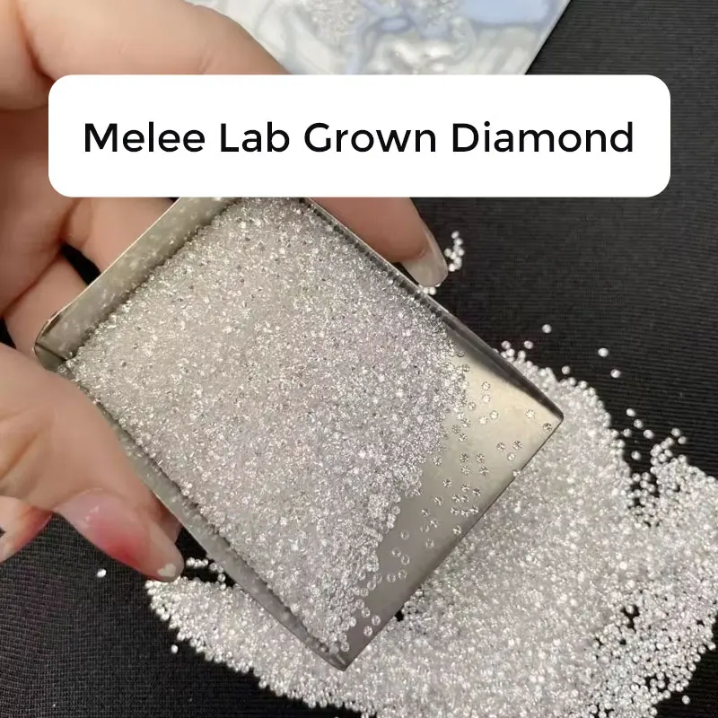 Melee lab grown diamond CVD HPHT DEF VVS Small diamond 0.8mm 1mm 1.5mm 2mm 3mm Side diamond wholesale Tiny diamond side stone