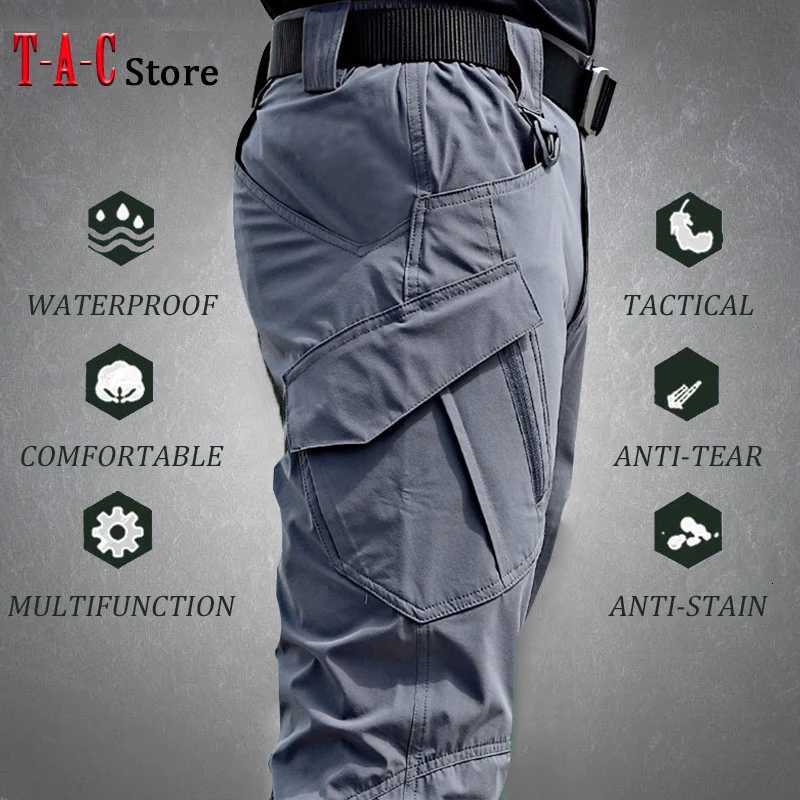 Tactical Cargo Pants Men Outdoor Waterproof SWAT Combat Military Camouflage Trousers Casual Multi Pocket Mens Work Joggers W250826