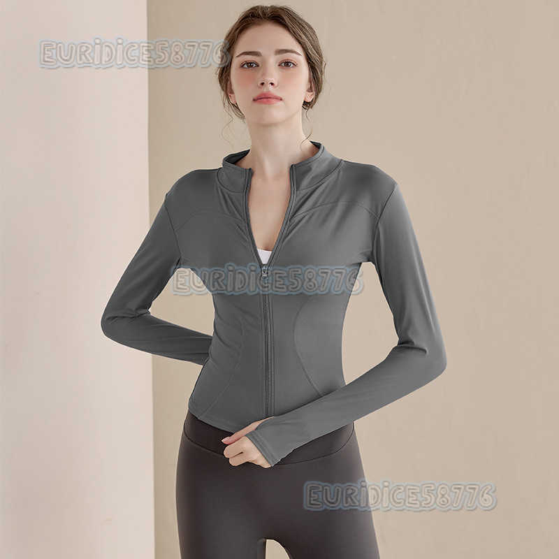 Stand Collar Zipper Yoga Jacket Women Cardigan Cycling Quickdry Sports Top Long Sleeve Autumn Winter Fitness Clothing H250825