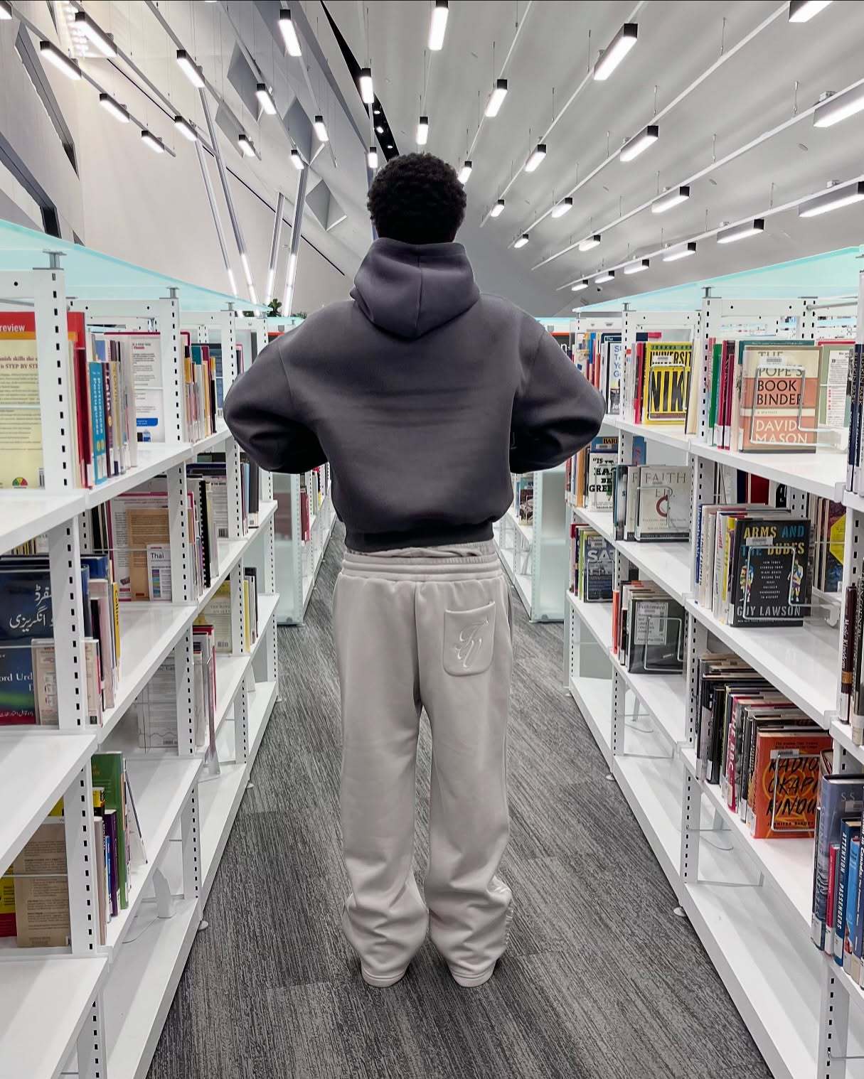 European and American double-waist embroidered sweatpants for men and women trendy brand high street trousers fake two-piece pants loose wide-leg pant